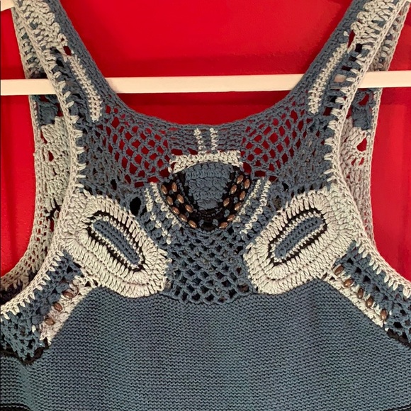 Free People Vintage Boho Crochet & Knit Dress - Picture 6 of 9